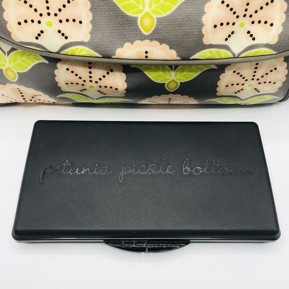 Petunia Pickle Bottom Boxy Backpack Diaper Bag Lage Floral Grey Green Pink main image 4